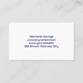 Carte De Visite Arcs mécaniques | Services Auto (Dos)