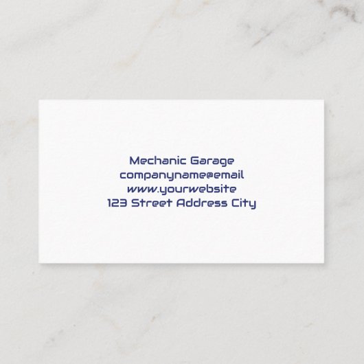 Carte De Visite Arcs mécaniques | Services Auto (Dos)