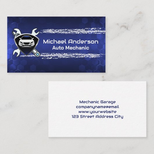 Carte De Visite Arcs mécaniques | Services Auto (Devant / Derrière)