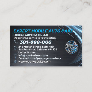 Carte De Visite Arctique Bleu Auto Climatisation Réparation Logo P