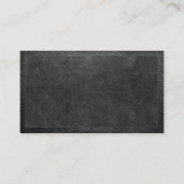 Carte De Visite Ardoise | Bordure en cuir | Code QR (Dos)