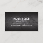 Carte De Visite Ardoise | Cadre Argent (Dos)