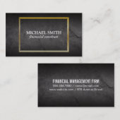 Carte De Visite Ardoise | Cadre d'or (Devant / Derrière)