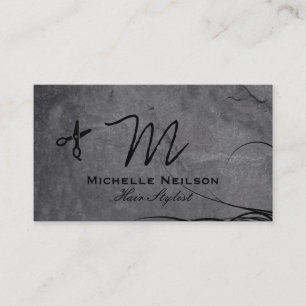 Carte De Visite Ardoise et Cheveux Liste de contrôle des cheveux