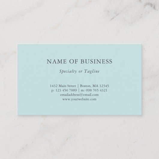 Carte De Visite Ardoise Greenery Feuille Therapist (Dos)