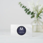 Carte De Visite Ardoise moderne Monogramme | Arrière - plan artist (Debout devant)