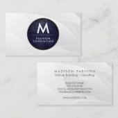 Carte De Visite Ardoise moderne Monogramme | Arrière - plan artist (Devant / Derrière)