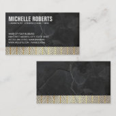 Carte De Visite Ardoise | Motif de ligne (Devant / Derrière)