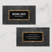 Carte De Visite Ardoise | Or / Noir (Devant / Derrière)
