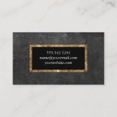 Carte De Visite Ardoise | Or / Noir (Dos)