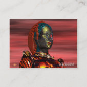 Carte De Visite ARES CYBORG PORTRAIT, Red Yellow Science Fiction (Dos)