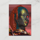 Carte De Visite ARES CYBORG, Rouge Jaune Sci-Fi, Techno, Robotique (Dos)