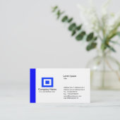Carte De Visite Arête - Bleu (Debout devant)