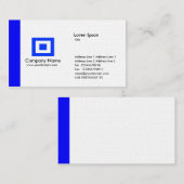 Carte De Visite Arête - Bleu (Devant / Derrière)