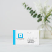 Carte De Visite Arête - Bleu clair (Debout devant)