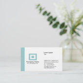 Carte De Visite Arête - Bleu clair Vert (Debout devant)