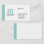 Carte De Visite Arête - Bleu clair Vert (Devant / Derrière)
