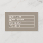 Carte De Visite Arête de bois de l'arbre de la Masculine rustique (Dos)