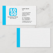 Carte De Visite Arête (logo) - bleu ciel (Devant / Derrière)