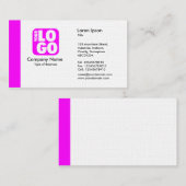 Carte De Visite Arête (logo) - Magenta (Devant / Derrière)