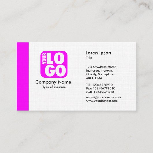 Carte De Visite Arête (logo) - Magenta (Devant)