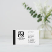 Carte De Visite Arête (logo) - Noir (Debout devant)