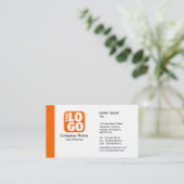 Carte De Visite Arête (logo) - orange (Debout devant)