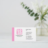 Carte De Visite Arête (logo) - rose (Debout devant)