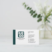 Carte De Visite Arête (logo) - Vert foncé (Debout devant)