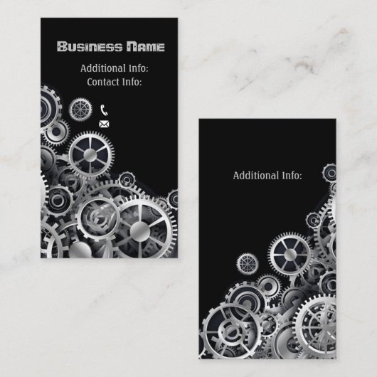 Carte De Visite Argent à vapeur 2 (Devant / Derrière)