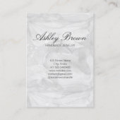 Carte De Visite Argent Aquarelle Bijoux artisanal Écran d'oreille (Dos)