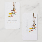 Carte de visite argent arbre (Devant / Derrière)