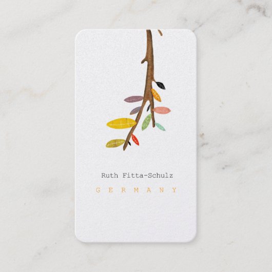 Carte de visite argent arbre (Devant)