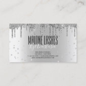 Carte De Visite Argent Artist Blush Maquillage Lashes Parties scin (Dos)