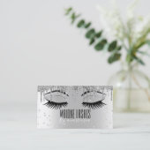 Carte De Visite Argent Artist Blush Maquillage Lashes Parties scin (Debout devant)