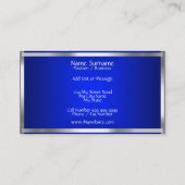 Carte De Visite Argent bleu Abstrait (Dos)