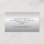 Carte De Visite Argent brillant simple (Dos)