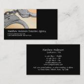 Carte De Visite Argent bronzage de police d'investigateur privé (Devant / Derrière)