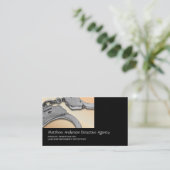 Carte De Visite Argent bronzage de police d'investigateur privé (Debout devant)