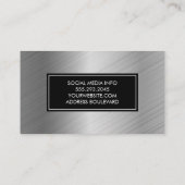 Carte De Visite Argent brossé (Dos)