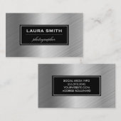 Carte De Visite Argent brossé (Devant / Derrière)