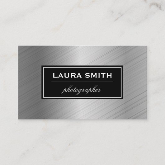 Carte De Visite Argent brossé (Devant)