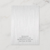 Carte De Visite Argent brossé Bijoux de luxe 3 Écran d'oreille (Dos)