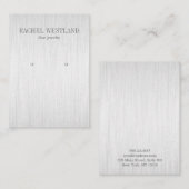 Carte De Visite Argent brossé Bijoux de luxe Écran d'oreille (Devant / Derrière)