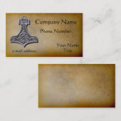 Carte De Visite Argent de marteau de Thors (Devant / Derrière)