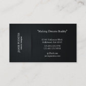 Carte De Visite Argent de MetallicPlatinum et design d'intérieur (Dos)