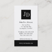 Carte De Visite Argent du cabinet juridique W/B (Dos)