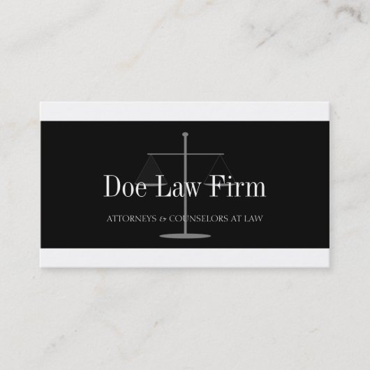 Carte De Visite Argent du cabinet juridique W/B (Devant)