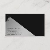 Carte De Visite Argent élégant brossé II (Dos)