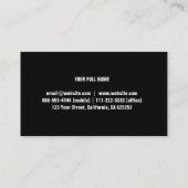 Carte De Visite Argent élégant réparation professionnelle moderne (Dos)